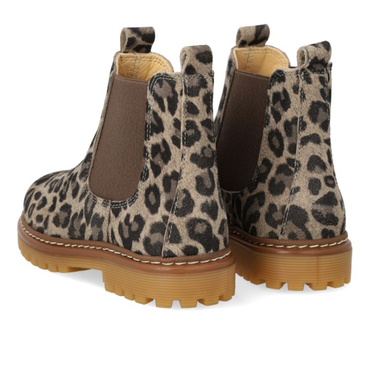 chunky chelsea boot beige leo brown