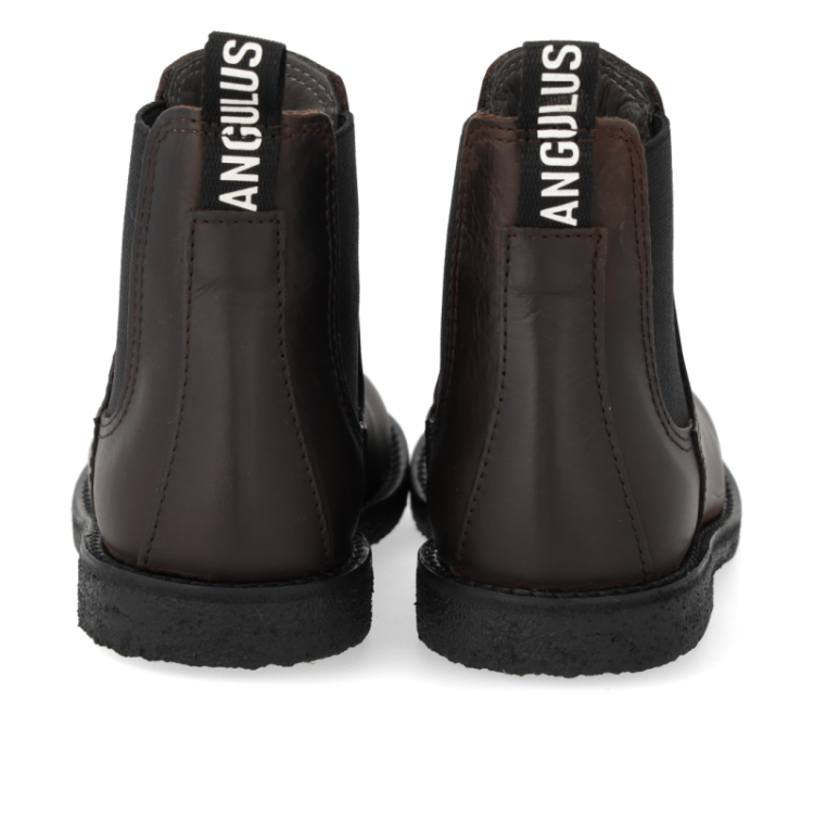 chelsea boot with logo tape dark brown