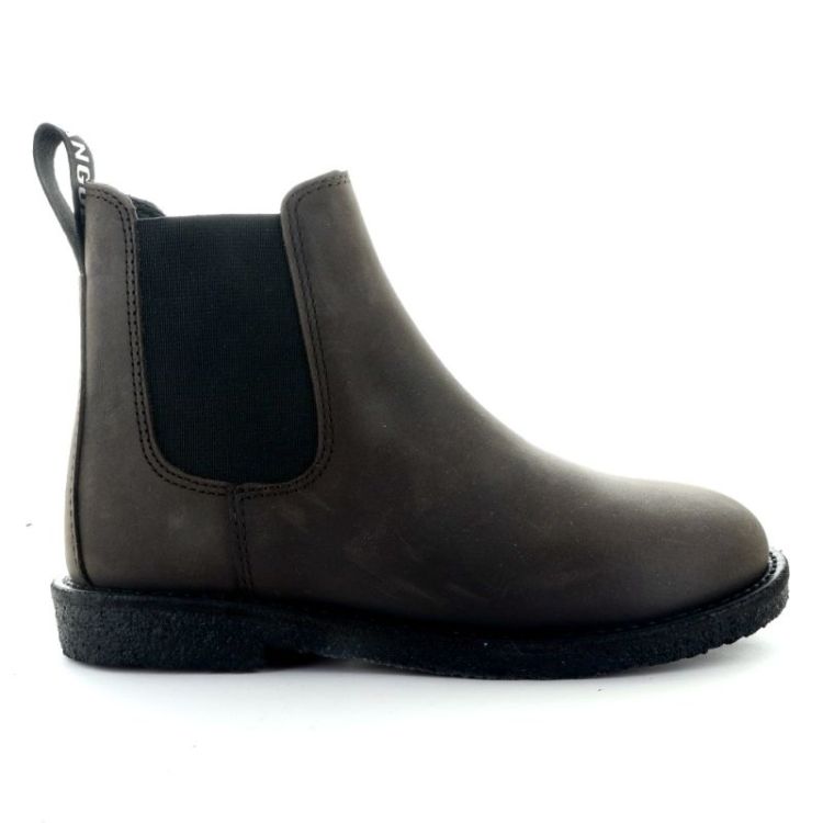 chelsea boot with logo tape dark brown