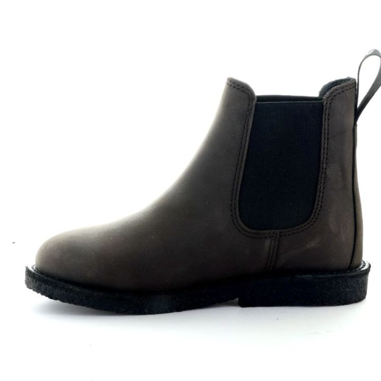 chelsea boot with logo tape dark brown