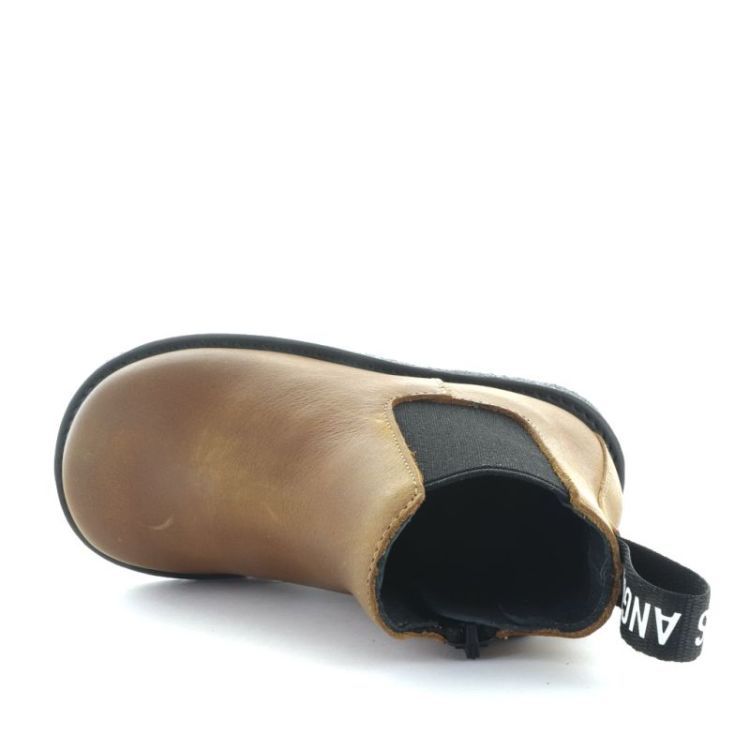 chelsea boot with logo tape cognac black