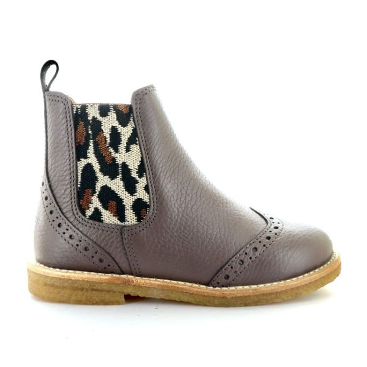 chelsea boot with brogue dark taupe brow