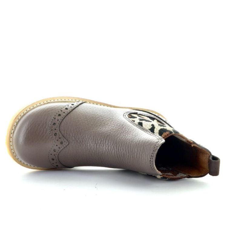 chelsea boot with brogue dark taupe brow