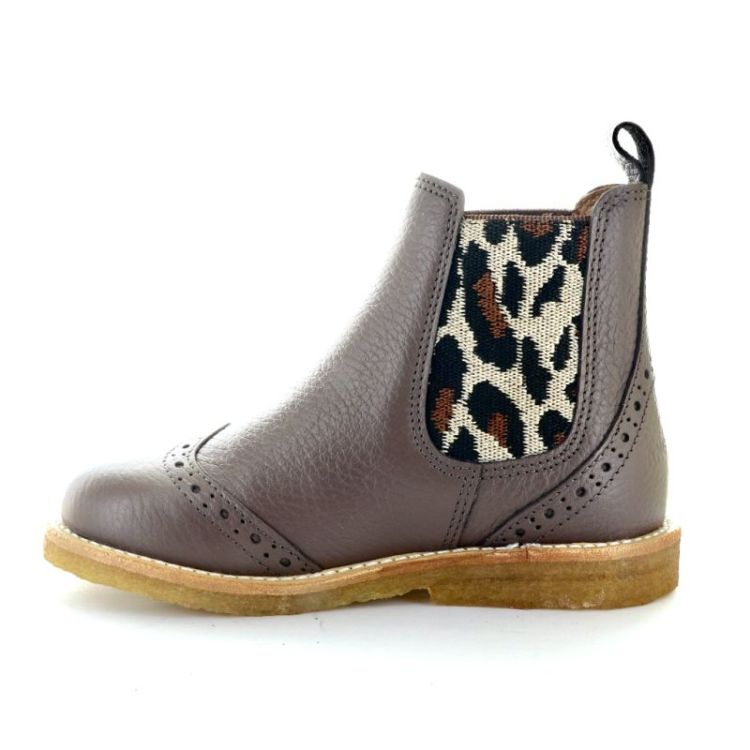 chelsea boot with brogue dark taupe brow
