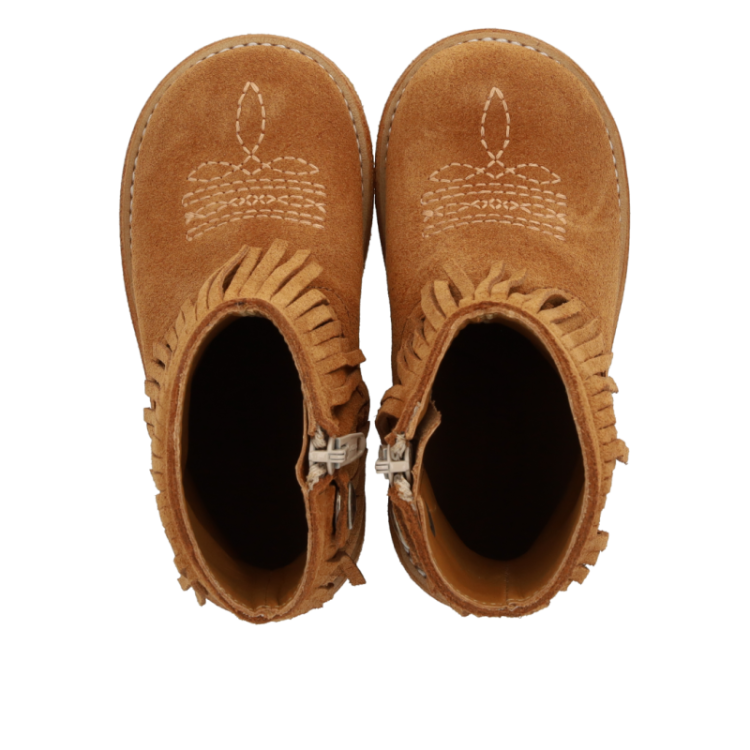 boot with fringes cognac 