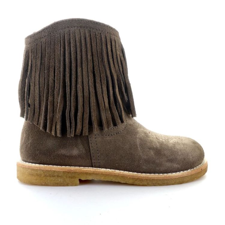 boot with fringes dark taupe brow