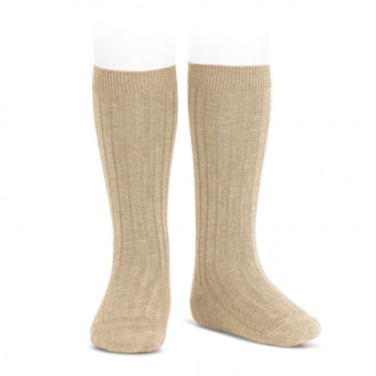 basic rib knee high socks 316 nougat