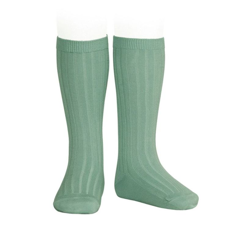 basic rib knee high socks 704 jade