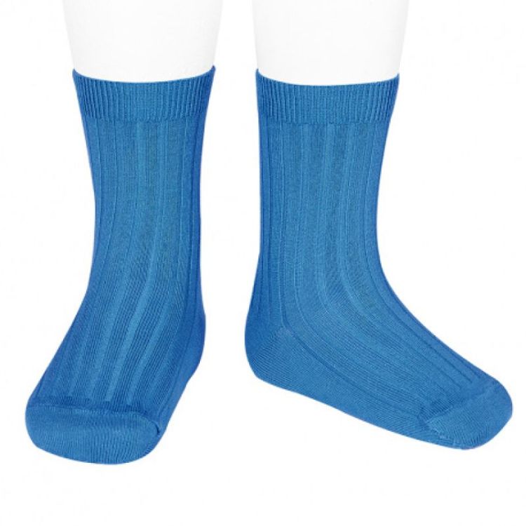 basic rib short socks 447 electric bl