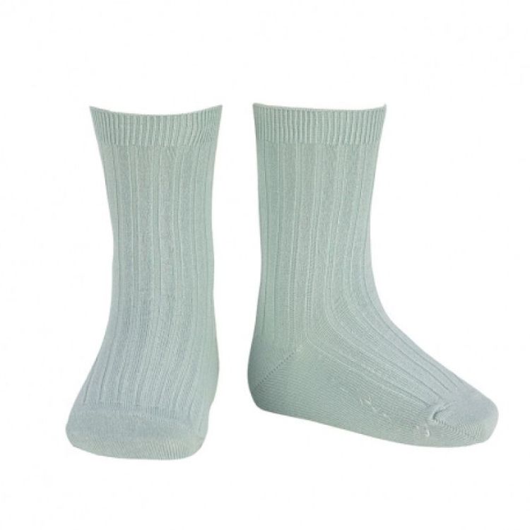 basic rib short socks 495 sea mist