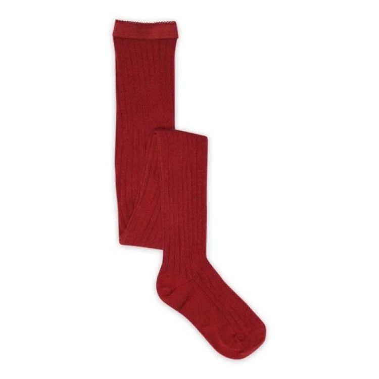 Cotton rib tights 43 Karanda Red