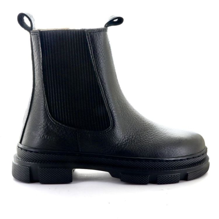 Ankle boot with elastic & zip black