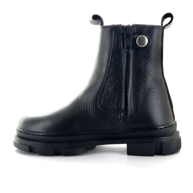Ankle boot with elastic & zip black