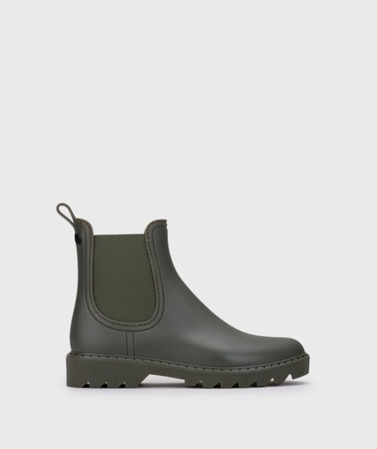 elegante regenlaarzen kaki