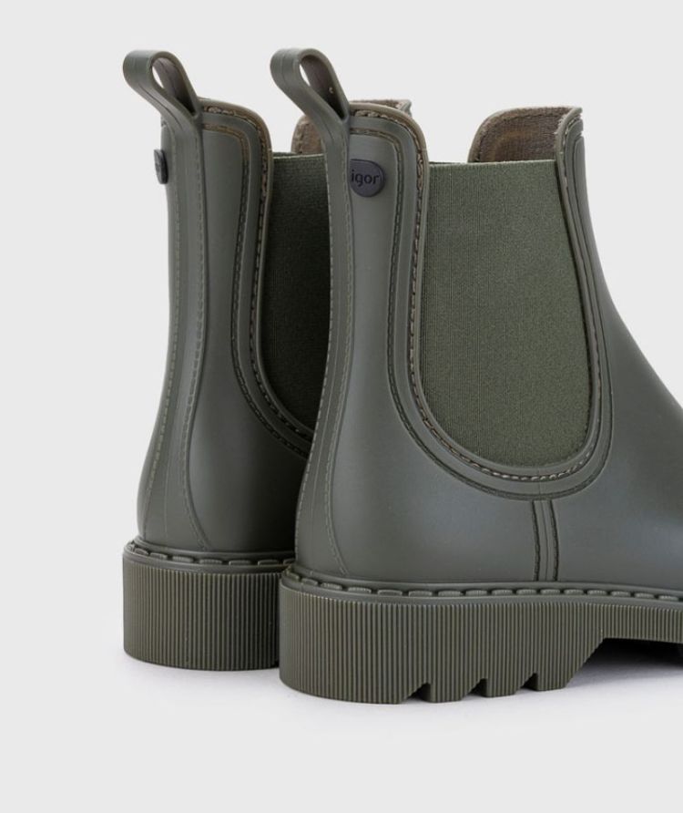 elegante regenlaarzen kaki