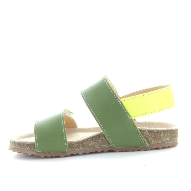 open voorgevormde sandaal giallo green