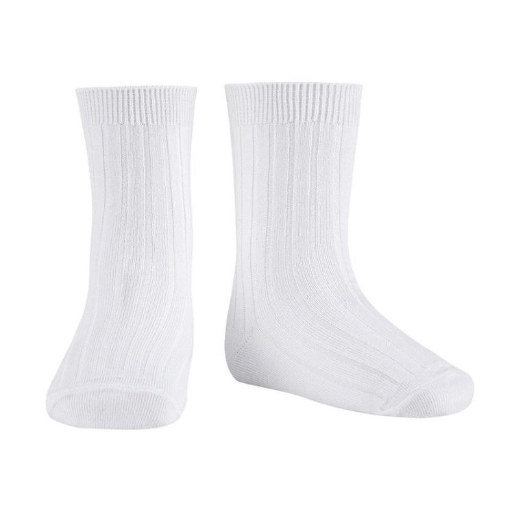 korte bamboo kous 200 white
