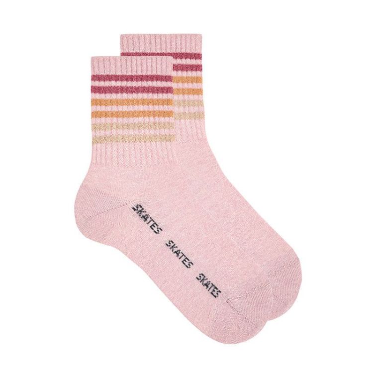 korte gestreepte glitter sok 094