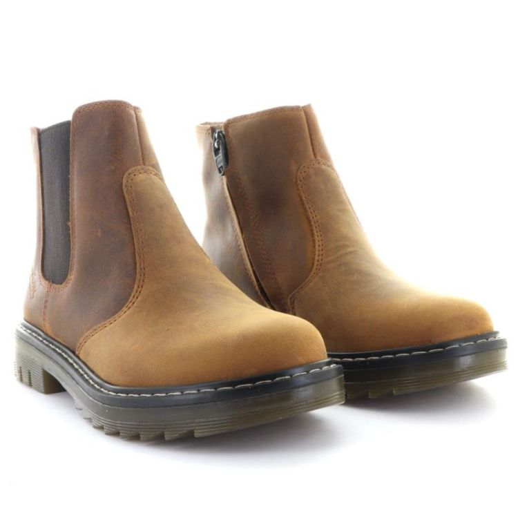 stoere enkellaars cognac