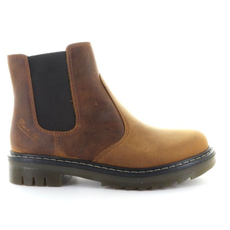 stoere enkellaars cognac