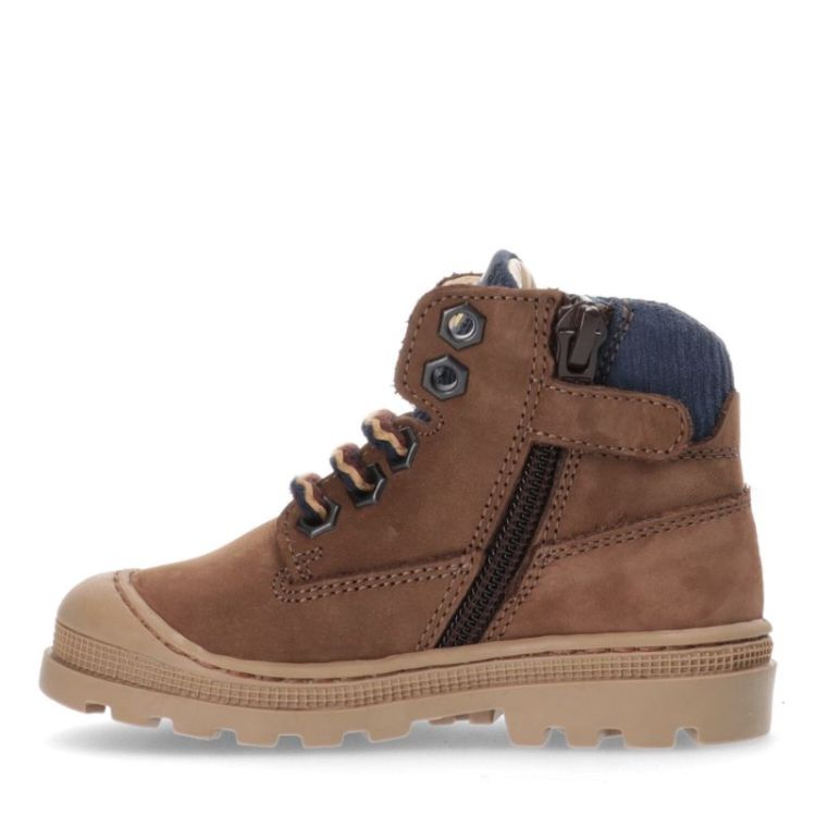 lace-up bootie brown blue brown