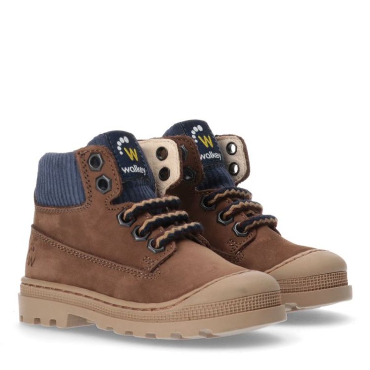 lace-up bootie brown blue brown