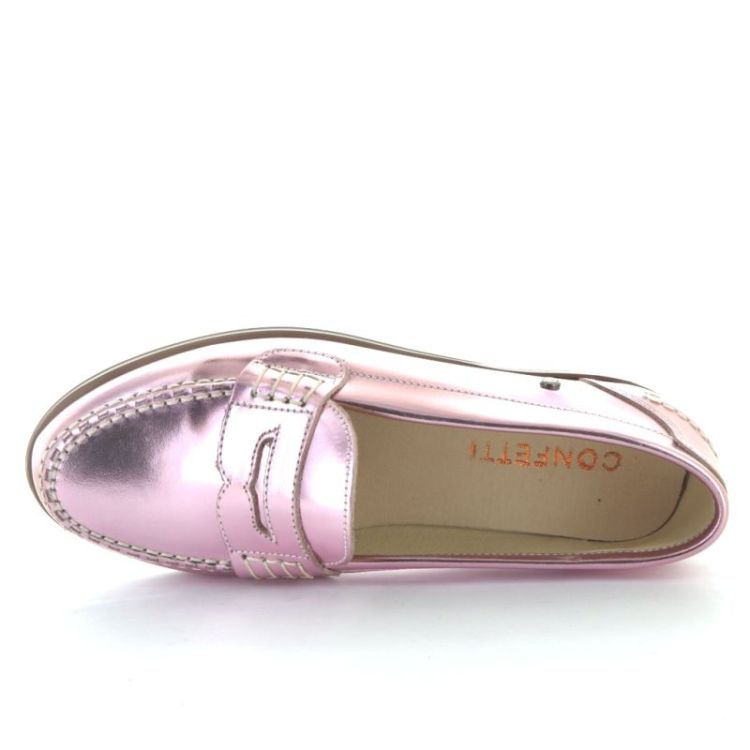 metallic loafer rosado