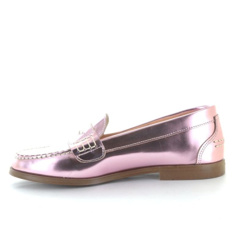 metallic loafer rosado