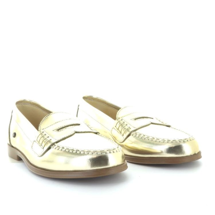 metallic loafer champagne