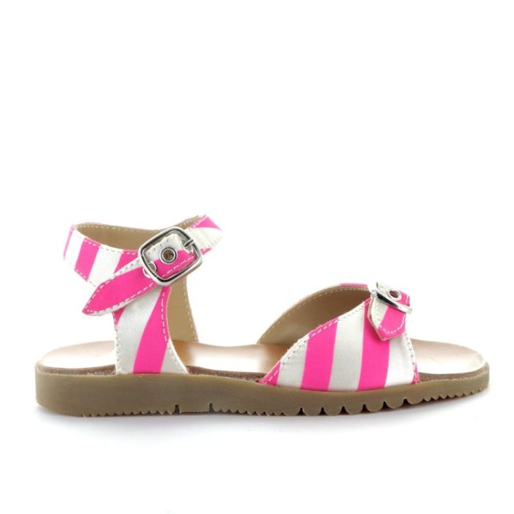 open sandaal fuxia bianco