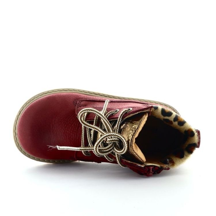 Bottines met rits en veter vino