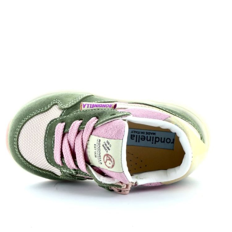 kleurrijke eerste stap sneaker kaki