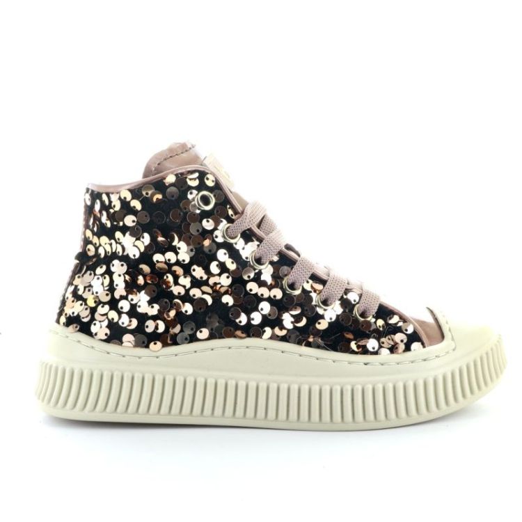glitter sneakers bronze