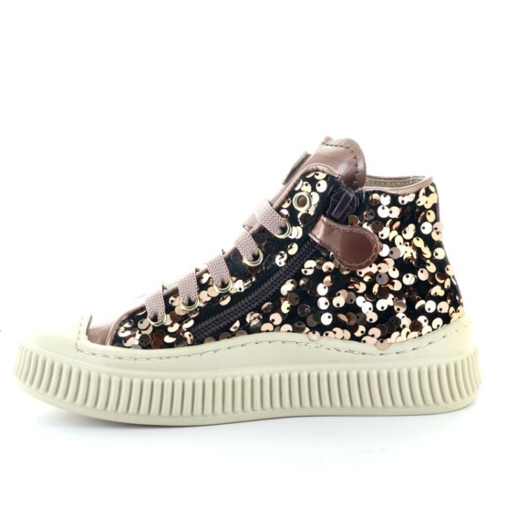 glitter sneakers bronze