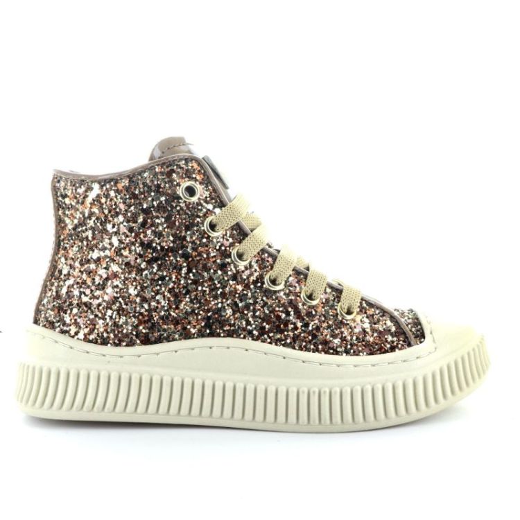 glitter sneakers bronze