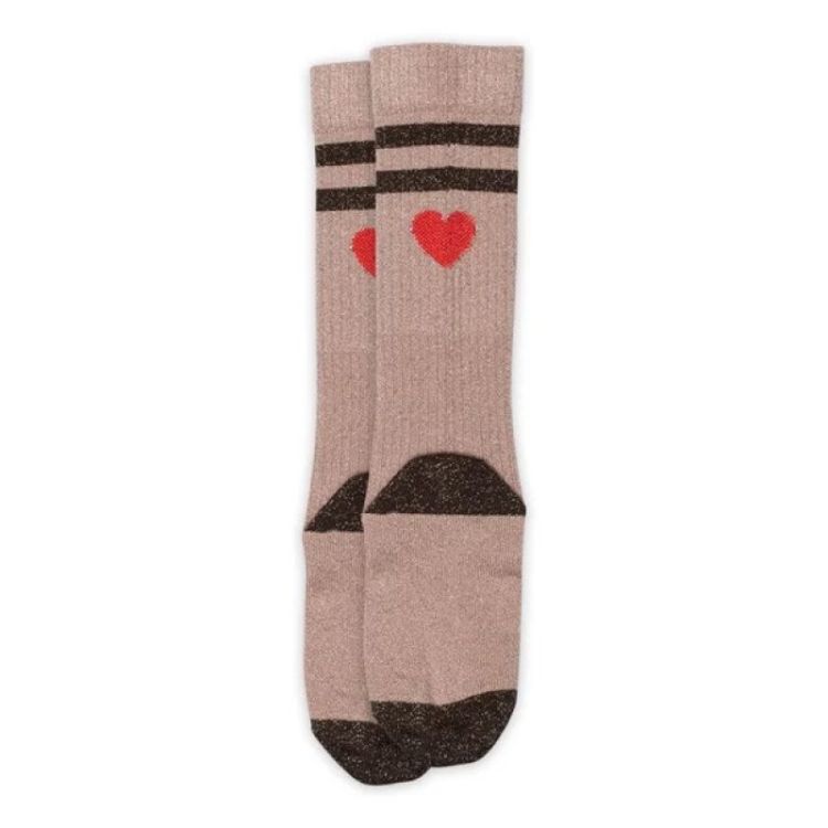 Elga glitter knee socks  870 rose grey