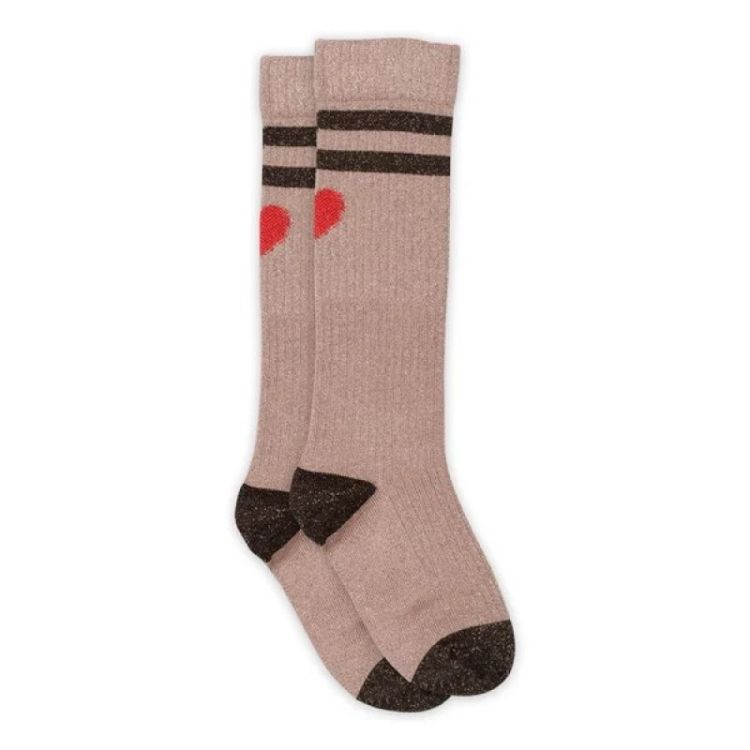 Elga glitter knee socks  870 rose grey